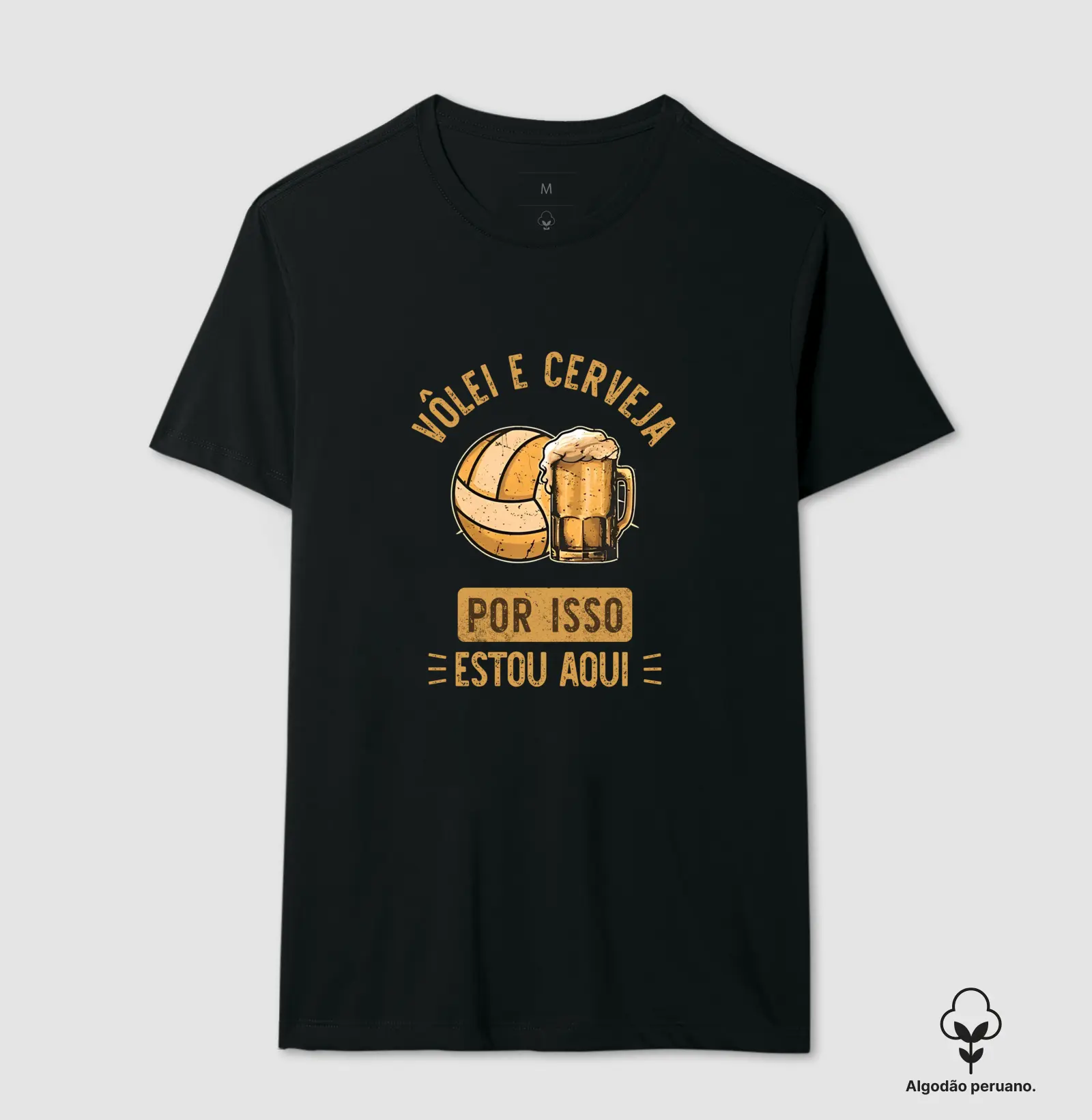 Camiseta Premium Vôlei e Cerveja