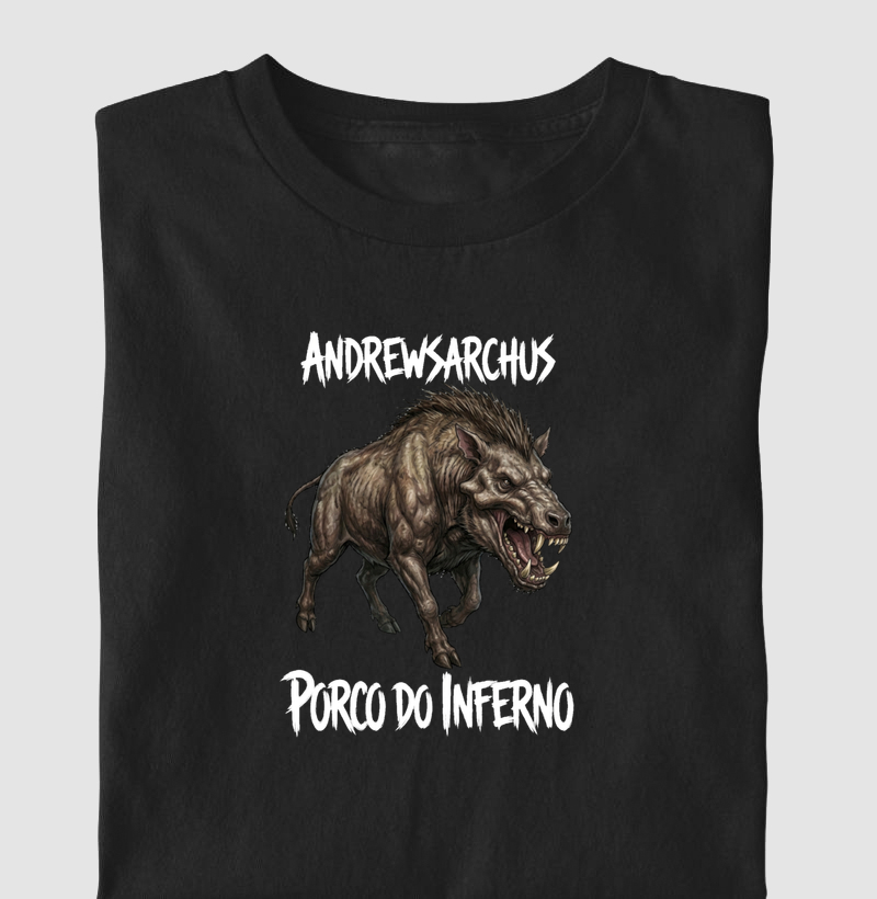 Camiseta Dinossauro Porco Do Inferno Ataque Algodão Premium Dinoloco 