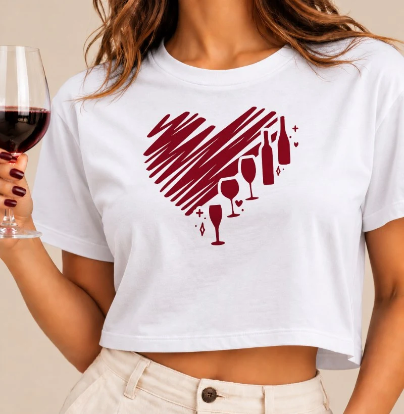Camiseta Heart - Cropped