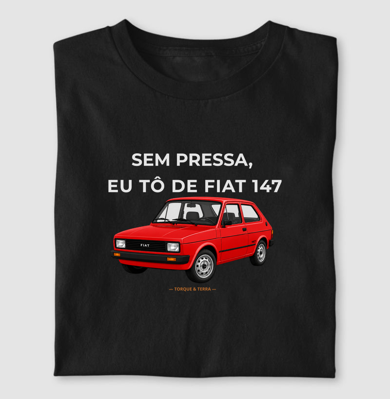 Sem pressa, eu tô de Fiat 147 - vermelho