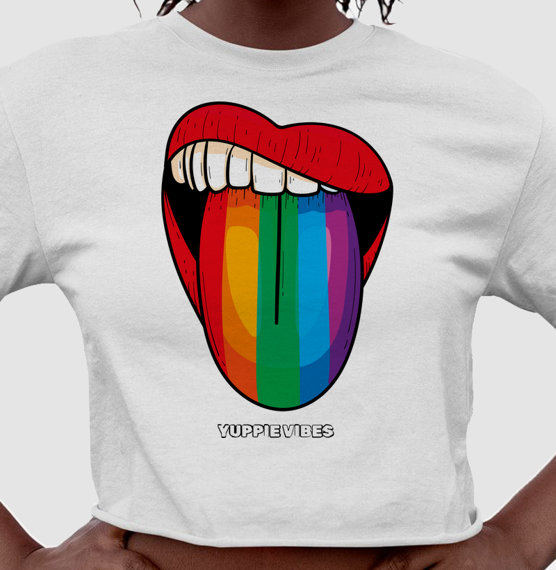 Camiseta Cropped - Orgulho LGBTQIAPN+