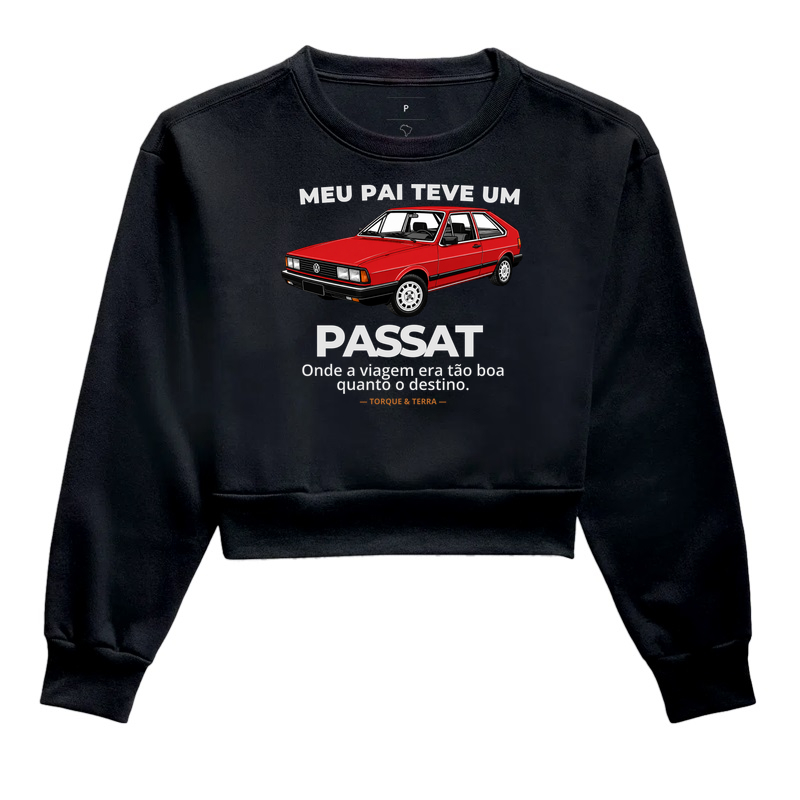 Meu pai teve um - PASSAT - vermelho - Cropped Moletom