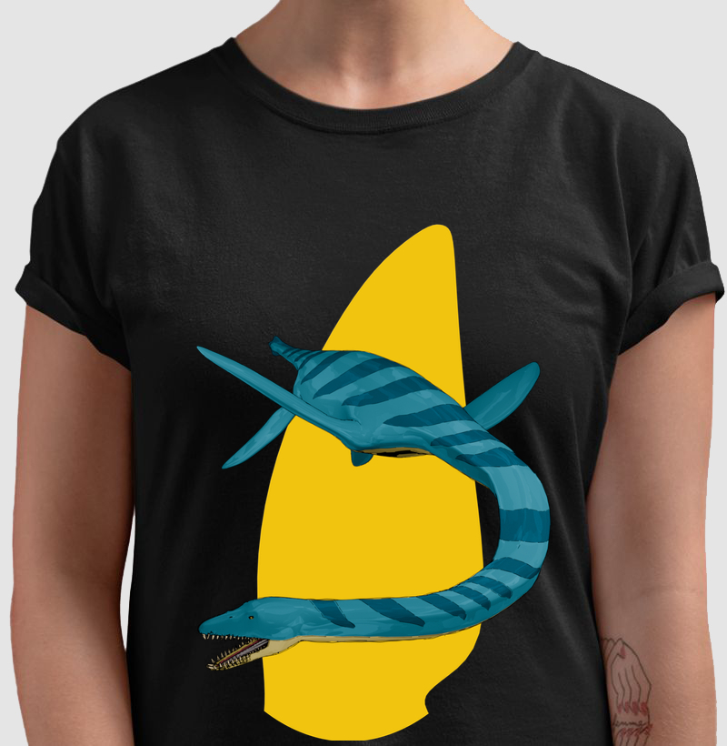 Camisa Algodão Estampada Elasmossauro Premium Dinoloco