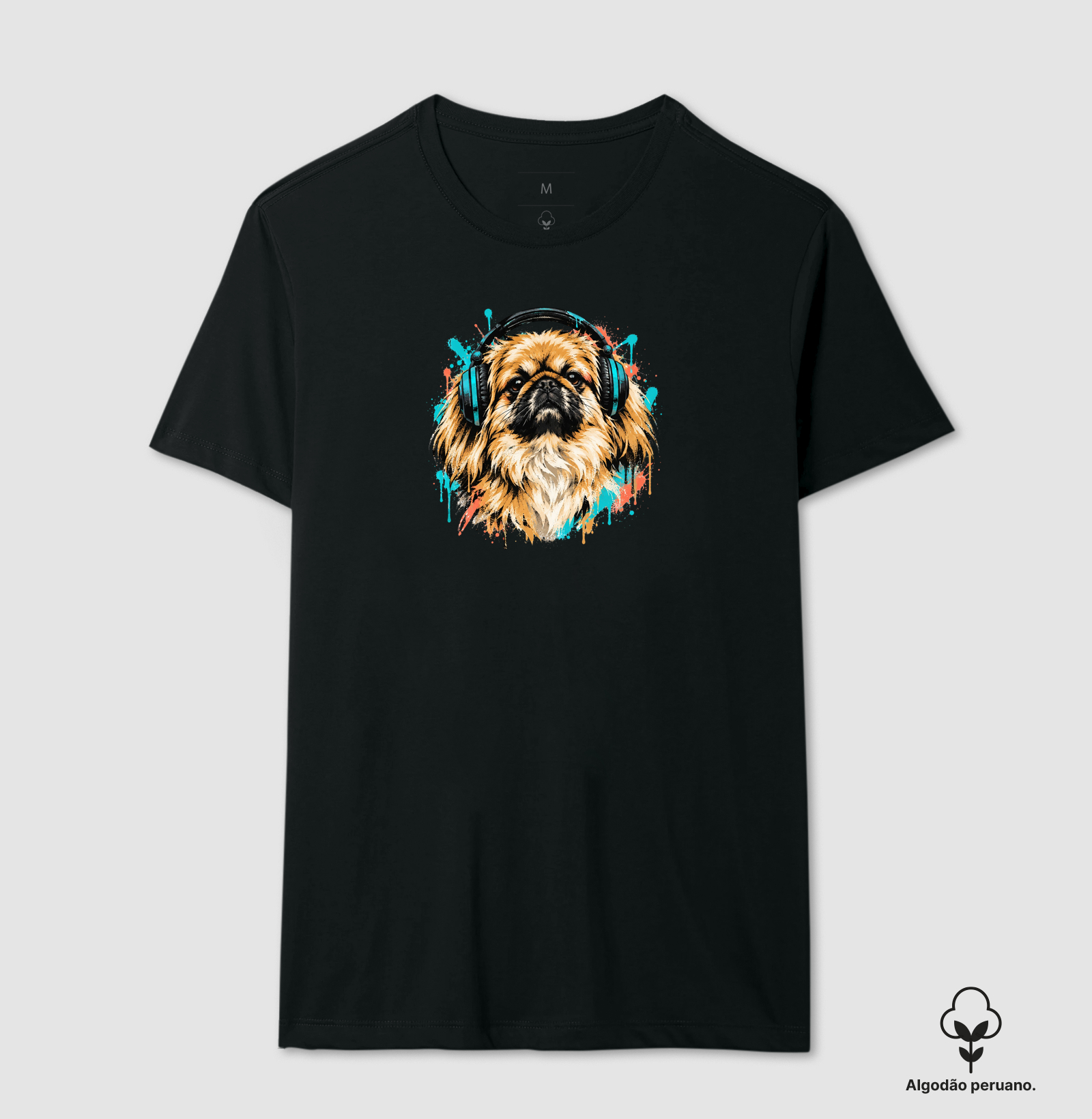 Cachorro Urbano com Fone - Camiseta Algodão Peruano