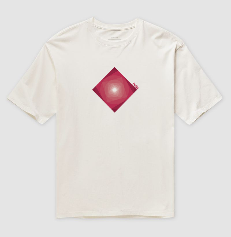T-SHIRT OVERSIZED "INFINITA FANTASIA" / MAGENTA MININAL