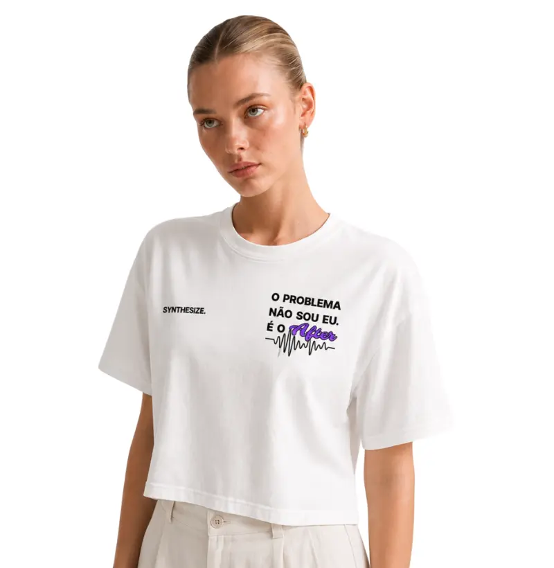 O PROBLEMA É O AFTER — Camiseta Cropped