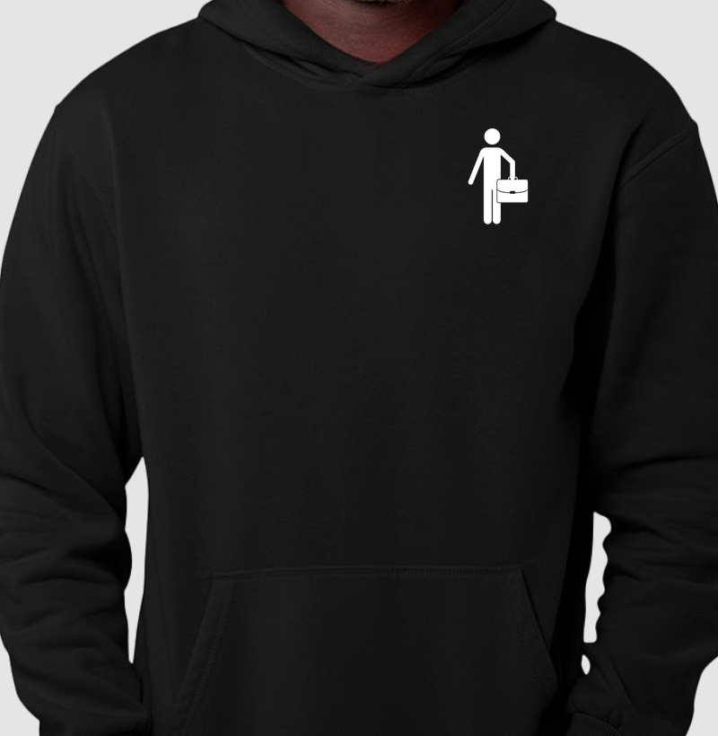 propagandista segurando pasta 