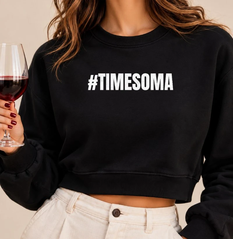 Moletom Cropped Time SOMA - Cropped Moletom