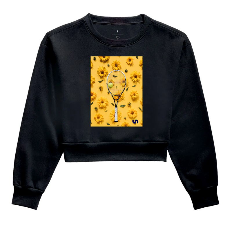 Floral amarela Raquete de tênis