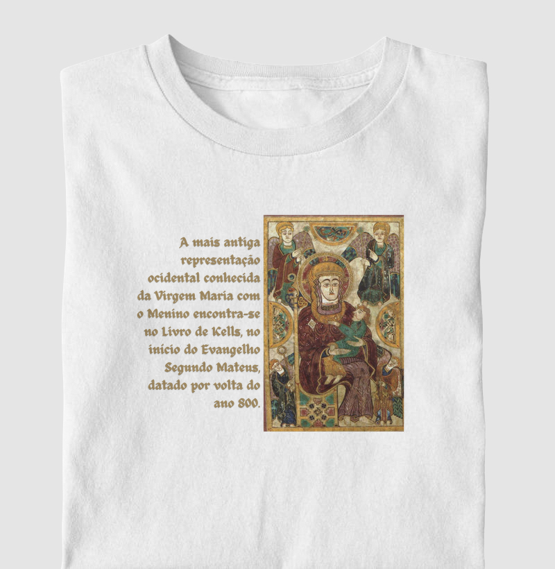 Camiseta Natal Celta: A Virgem e o Menino, 800