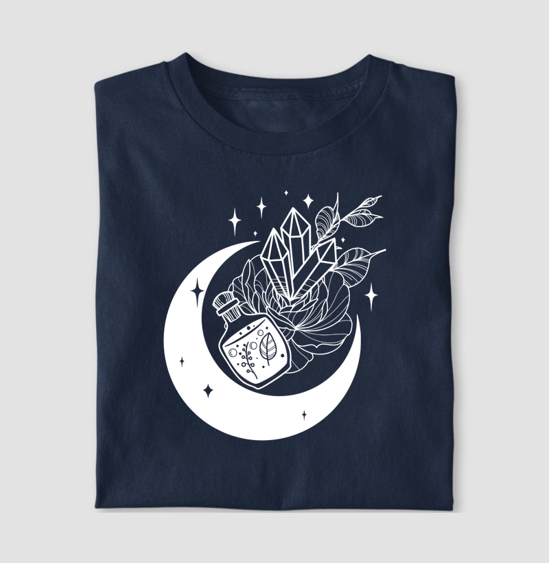 Lua dos Cristais – Intuição, magia e equilíbrio energético - Camiseta