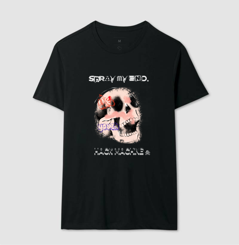 Camiseta Skullware Spray My End | Hack Machine™