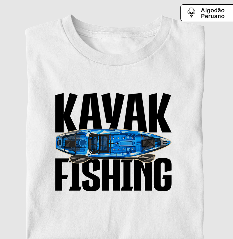 🛶 Kayak Fishing - Camiseta Algodão Peruano