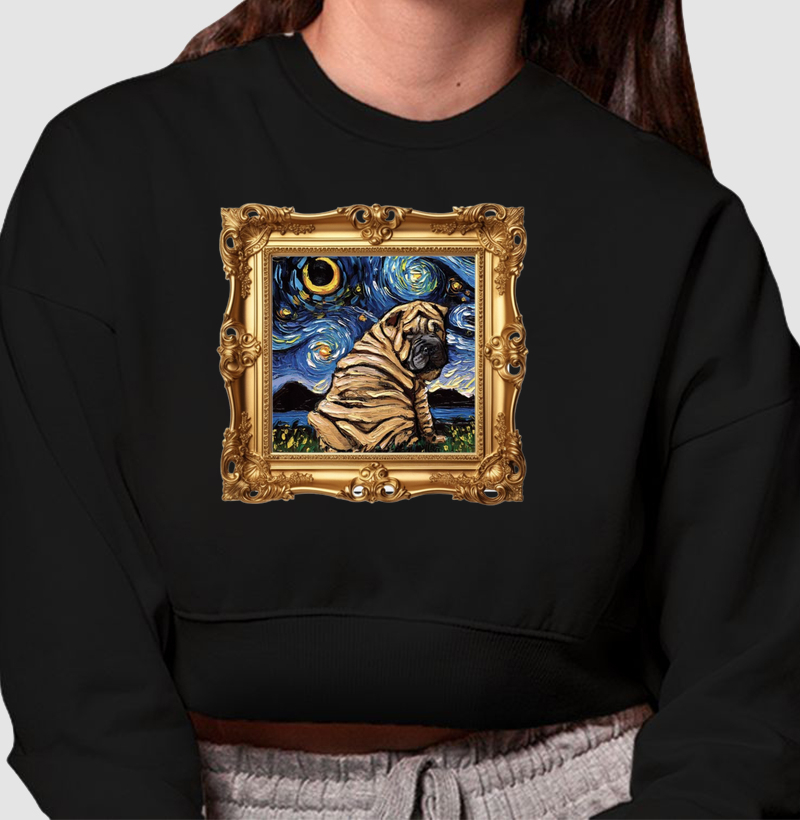 Sharpei no Quadro - MOletom Crooped