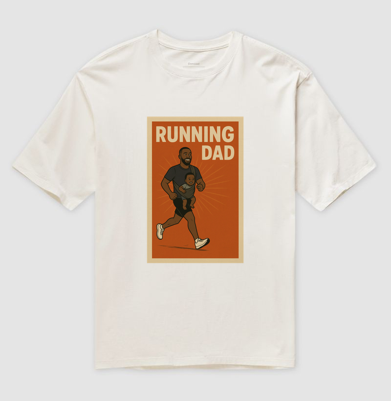 Camiseta Oversized “Running Dad” – paternidade em movimento