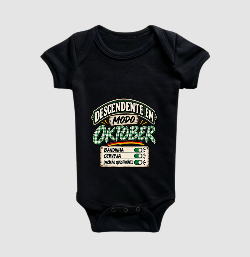 Descendente em Modo Oktober Mini - Body Infantil