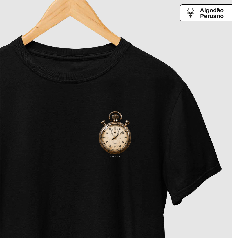 Cronômetro Mecânico - Camiseta Algodão Peruano