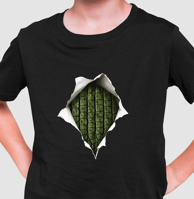 Especial Dia dos Pais - Camiseta Infantil Pele de Crocodilo