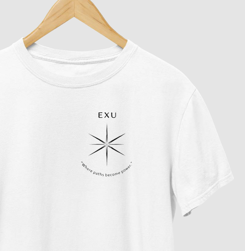 Camiseta Exu Umbanda Minimalista Estampa Escura – Eleda