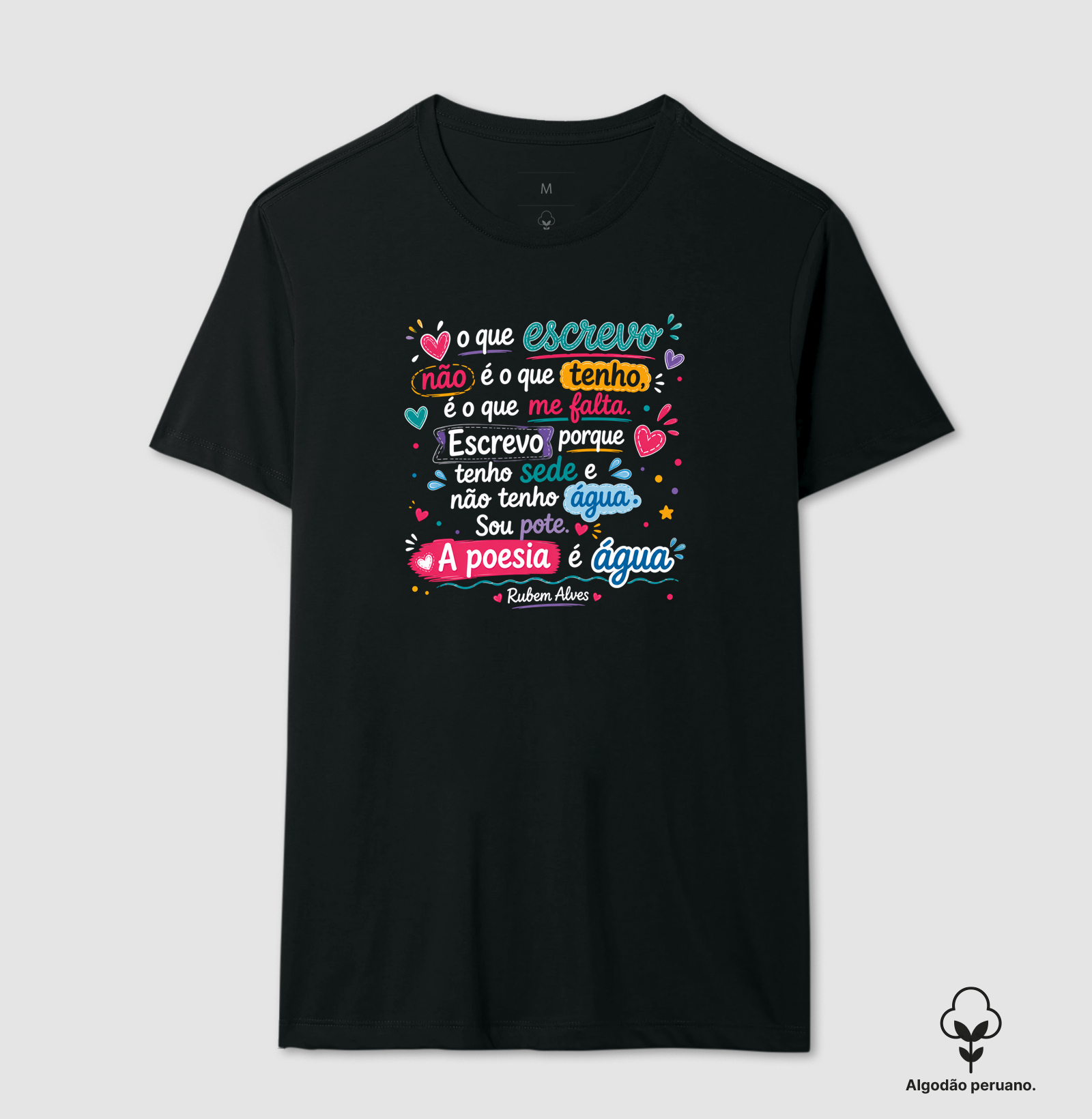 Camiseta Rubem Alves- Poesia