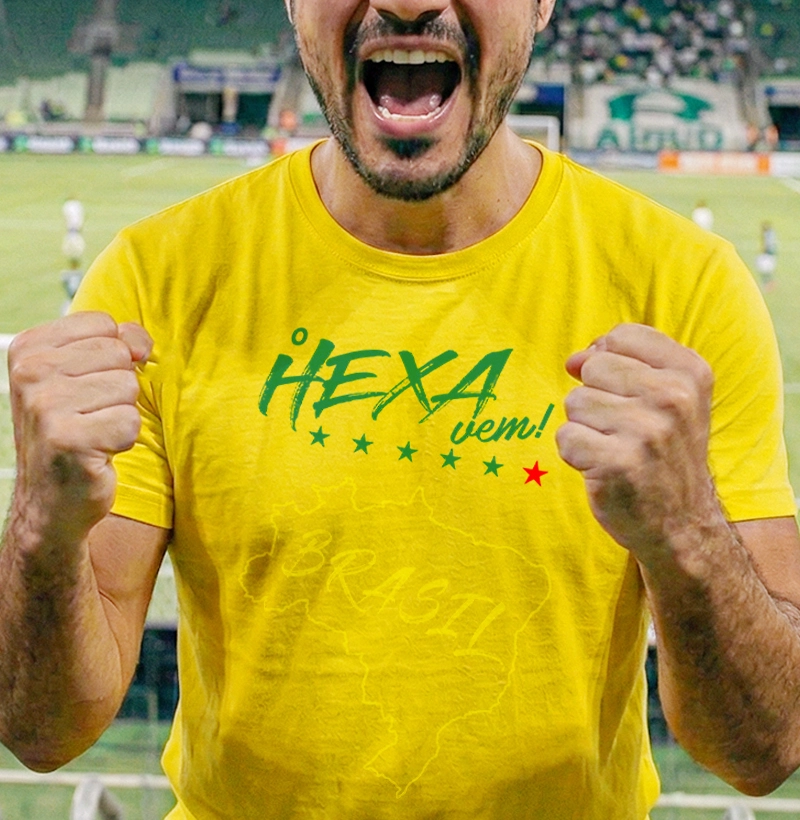 Camiseta O Hexa Vem!