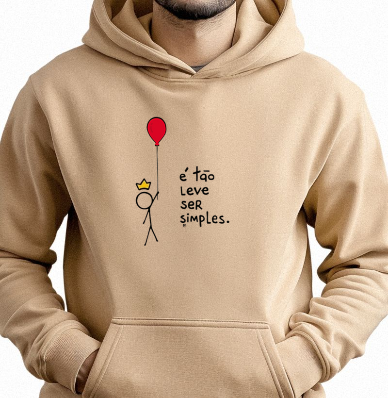 Hoodie Moletom É tão leve ser simples