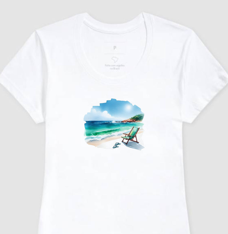 Camiseta Feminina Sol e Mar