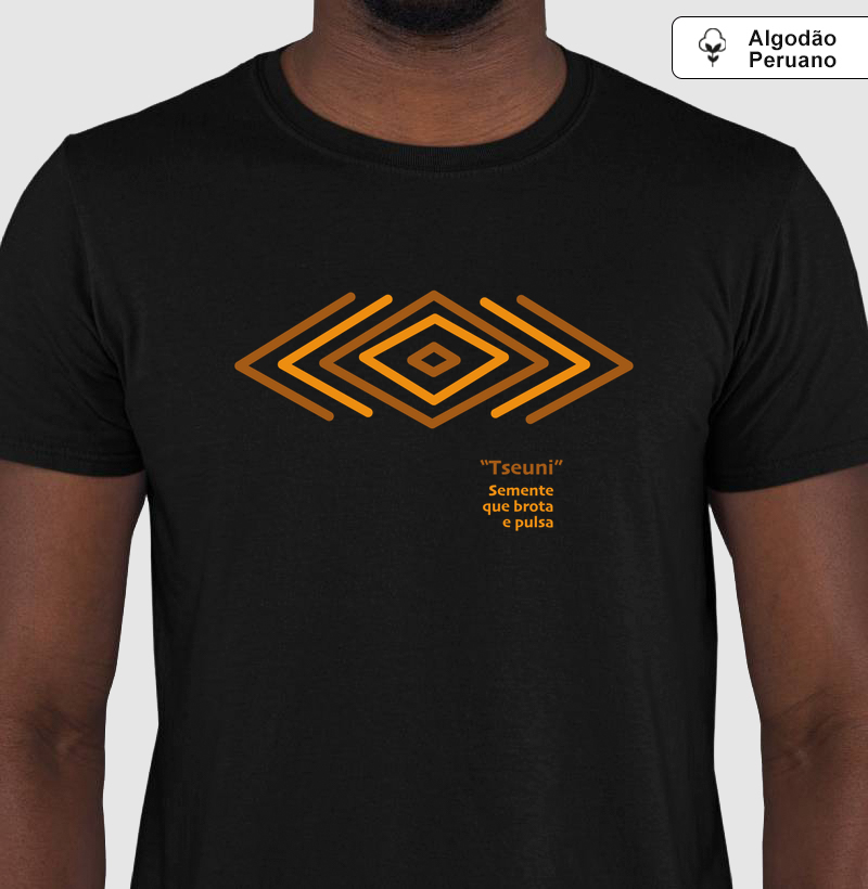 T-shirt Indígena- Grafismo "Tseuni"