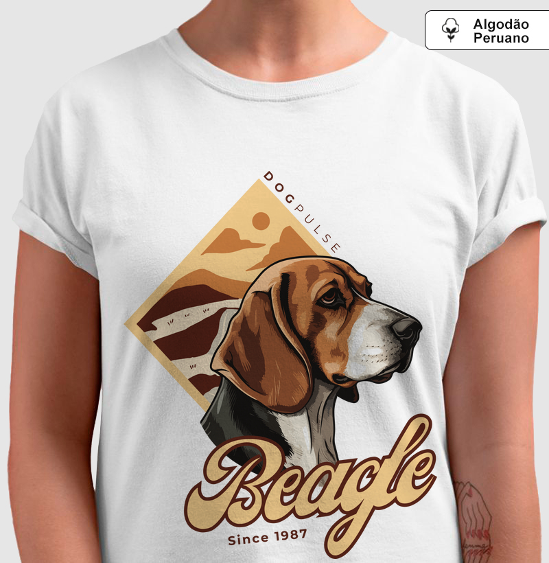 Camiseta Algodão Peruano Bleagle Busto Dog Pulse