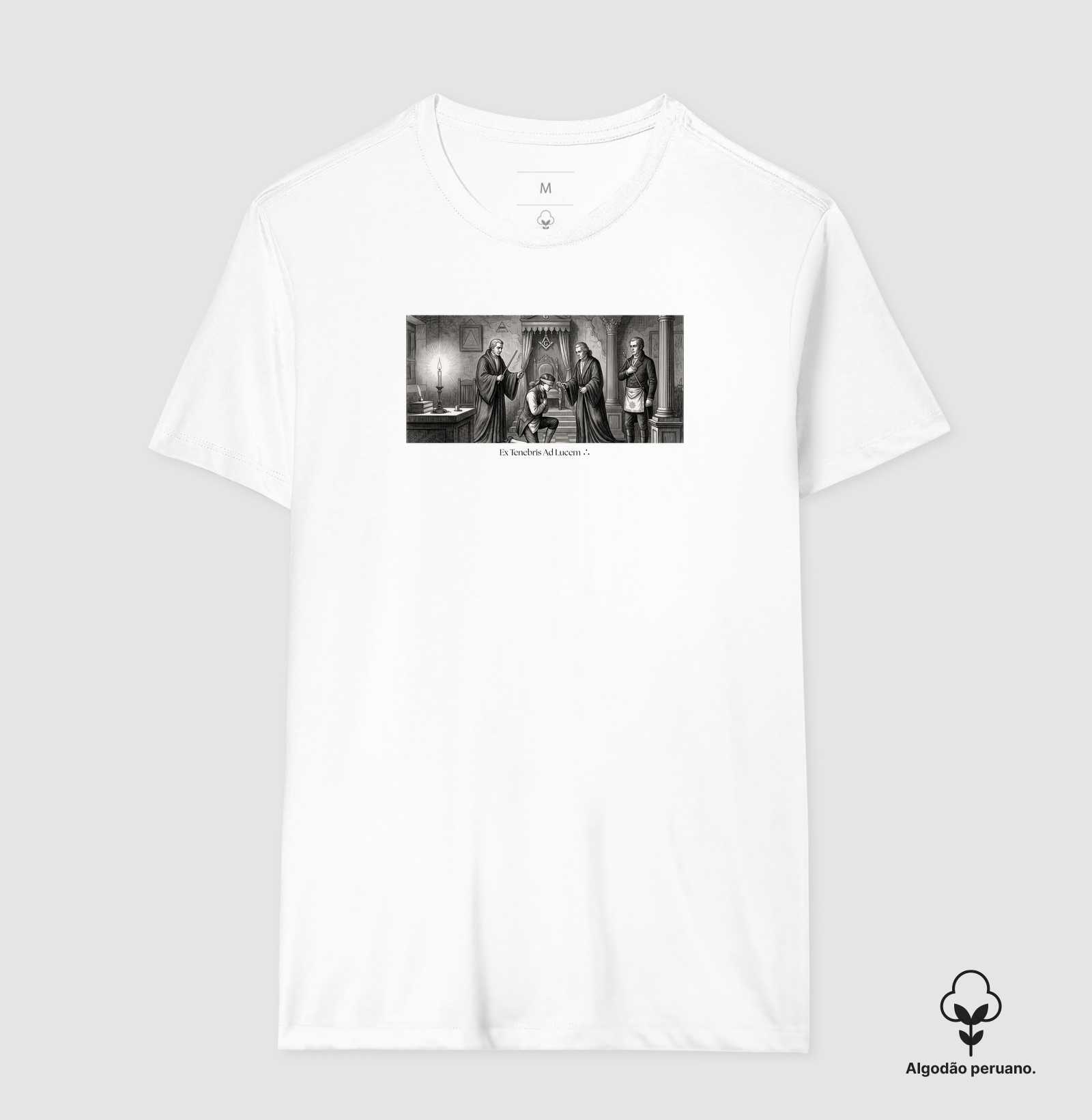 Camisa Maçônica Ex Tenebris Ad Lucem ∴ Algodão Peruano