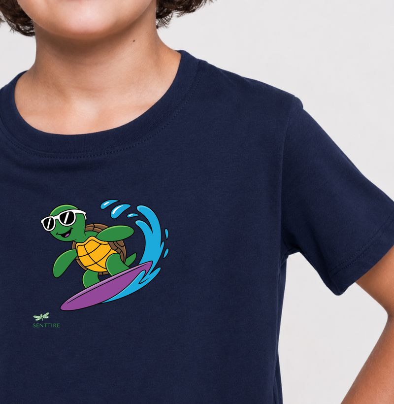 Camiseta Infantil Tartaruga Surf - Camiseta Infantil