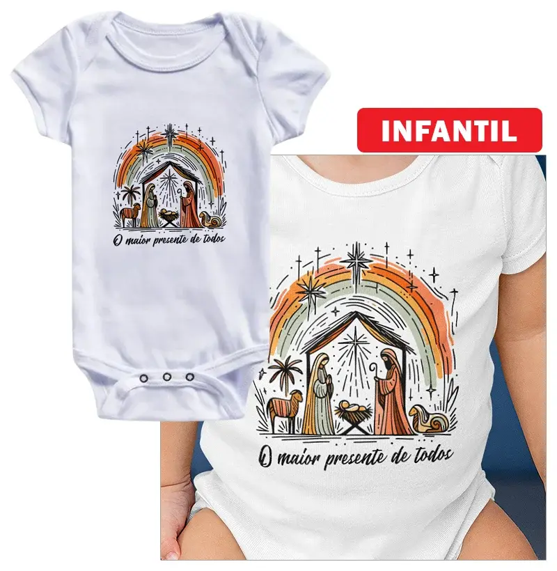 O Maior Presente de Todos Body Infantil