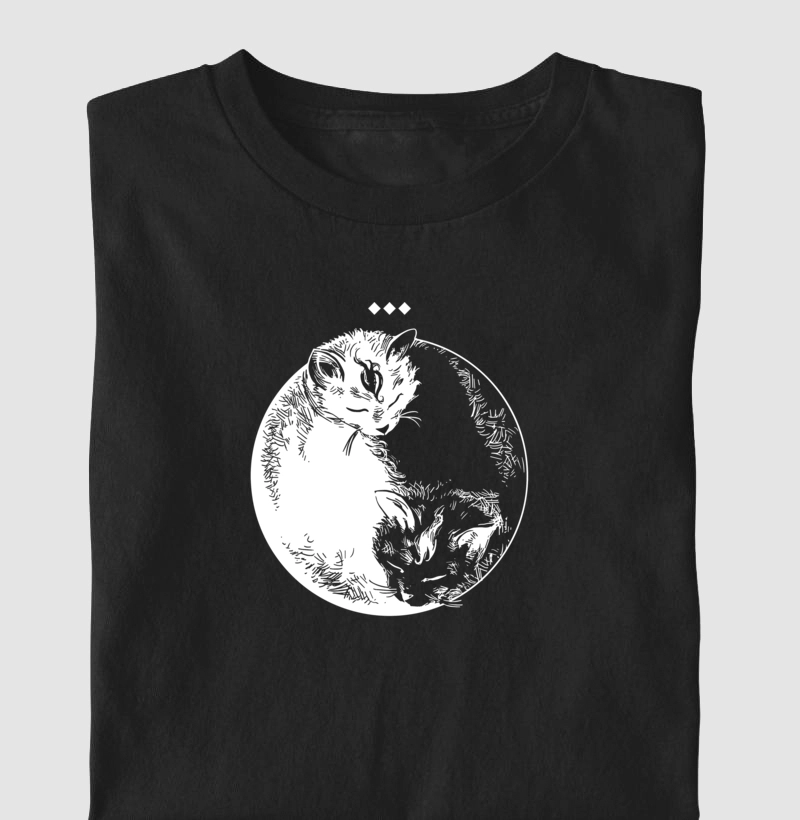 Camiseta Gato Yin Yang