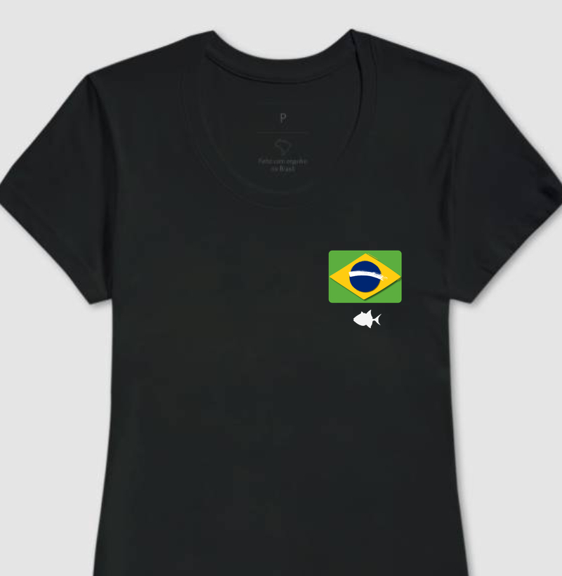 Bandeira Flat Brasil Bolso - Feminina - #28815