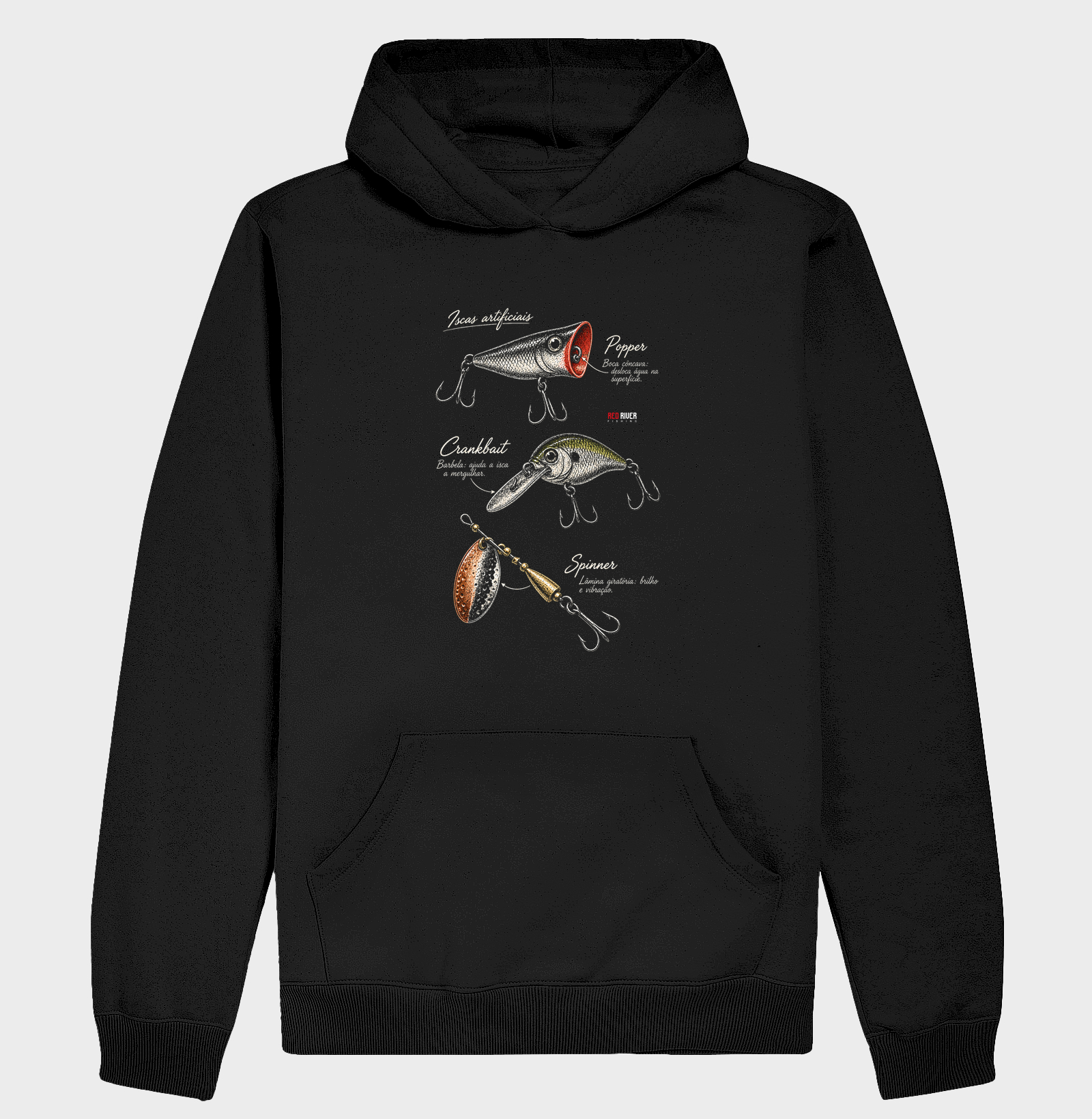 Camiseta Red River – Iscas Artificiais - Hoodie Moletom