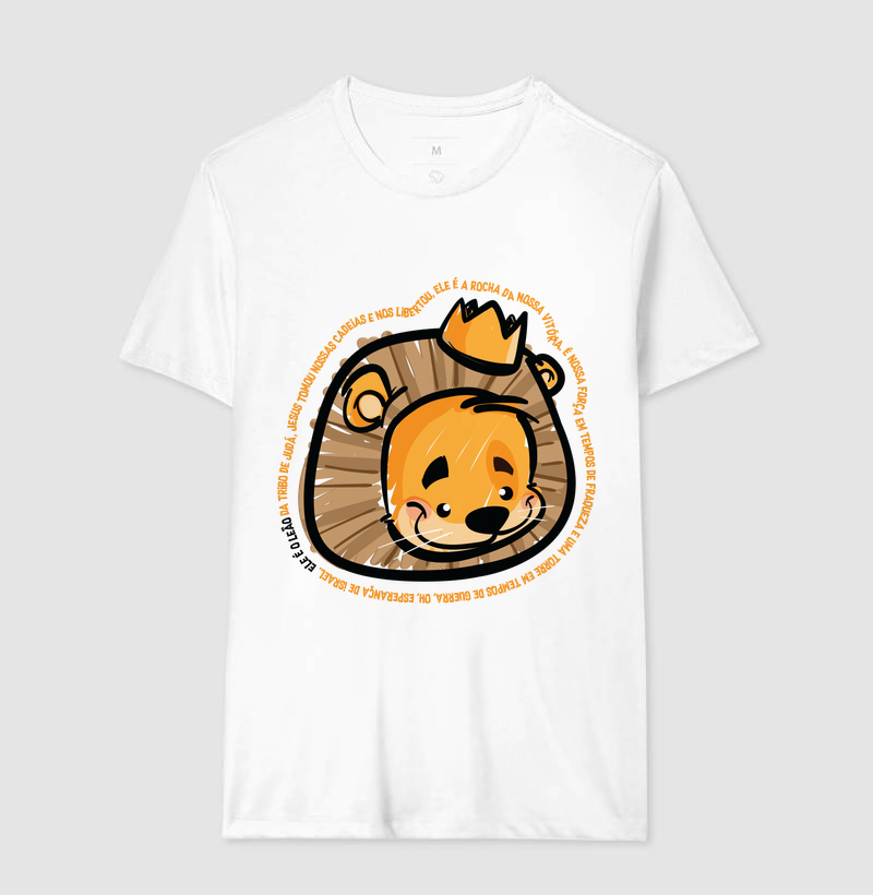 Camiseta Cristã Leão de Judá Ilustrado