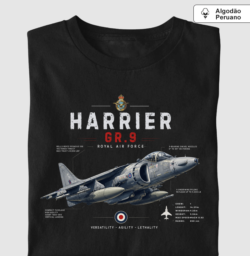 Harrier GR9 - Camiseta Algodão Peruano