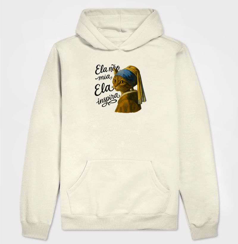Hoodie Moletom Ela Não Mia, Ela Inspira