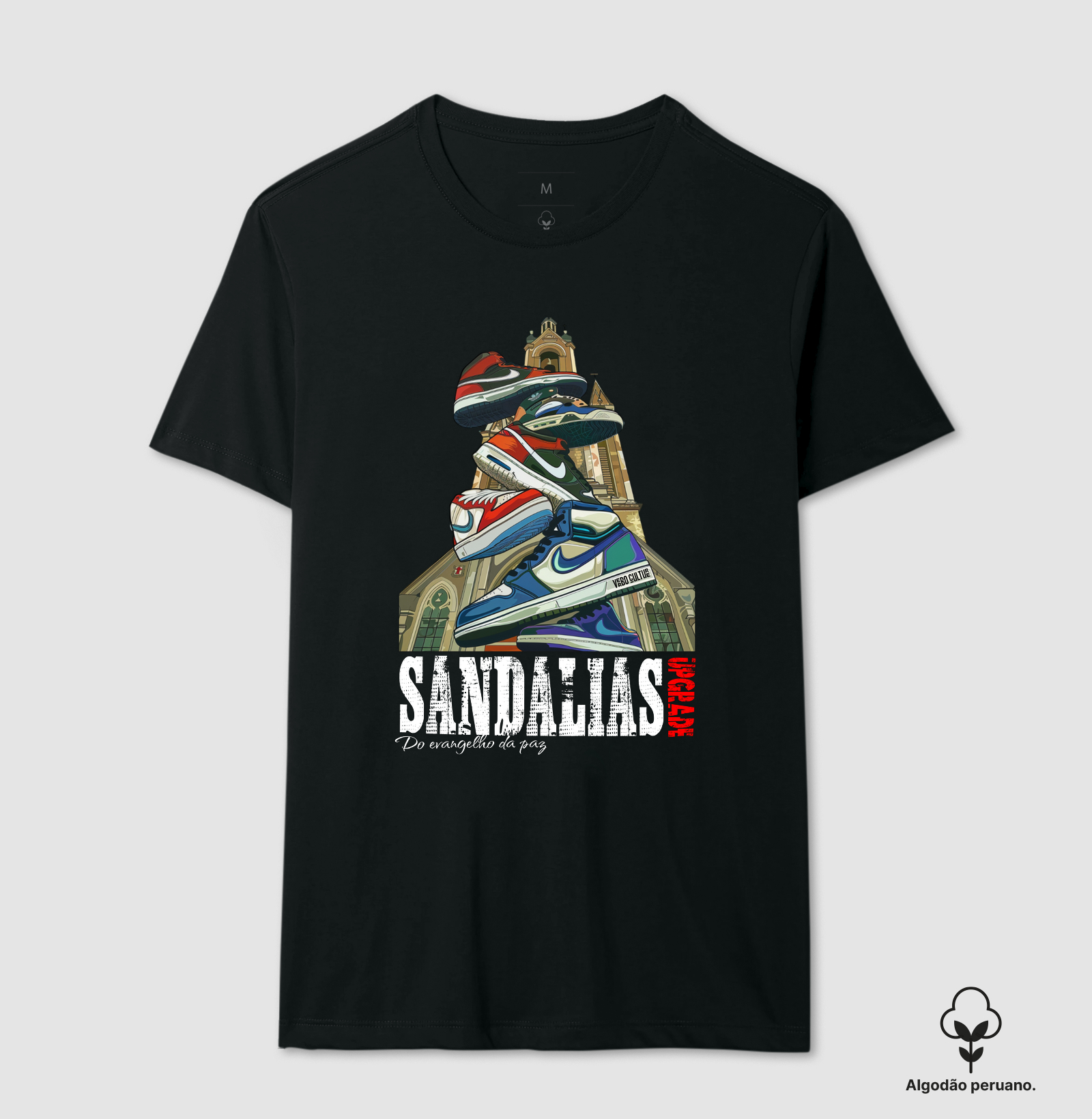 CAMISETA "SANDÁLIAS DO EVANGELHO DA PAZ"