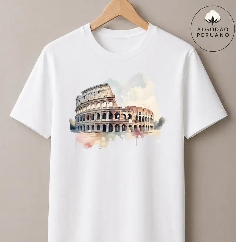 Camiseta Algodão Peruano - Grandiosidade Romana 