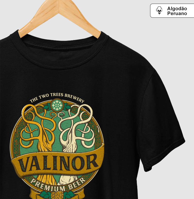 Camiseta  Valinor Beer Label - Camiseta Algodão Peruano
