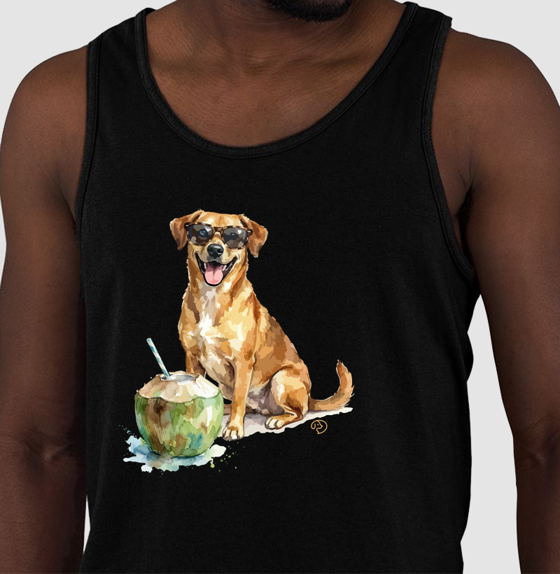 Cachorro com Água de Côco