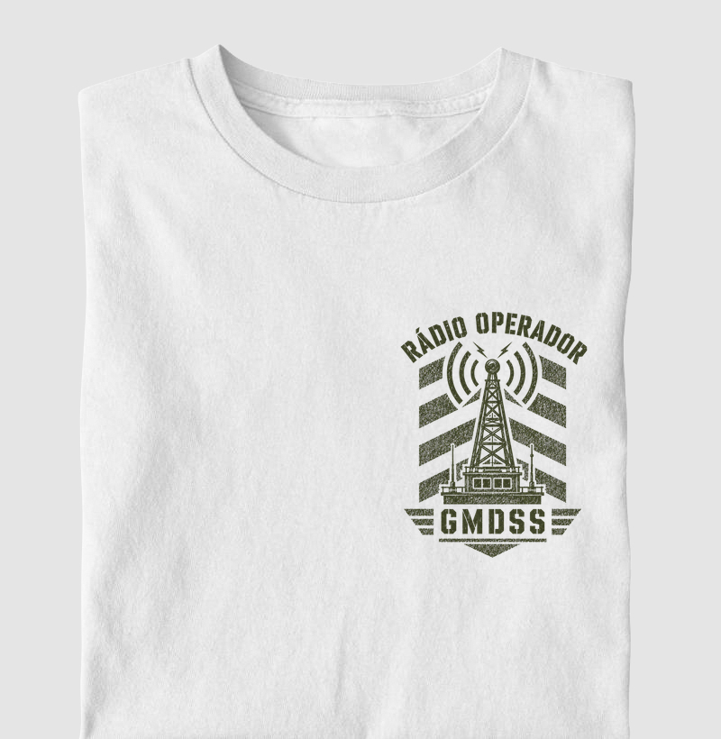 Rádio Operador GMDSS Stencil no peito