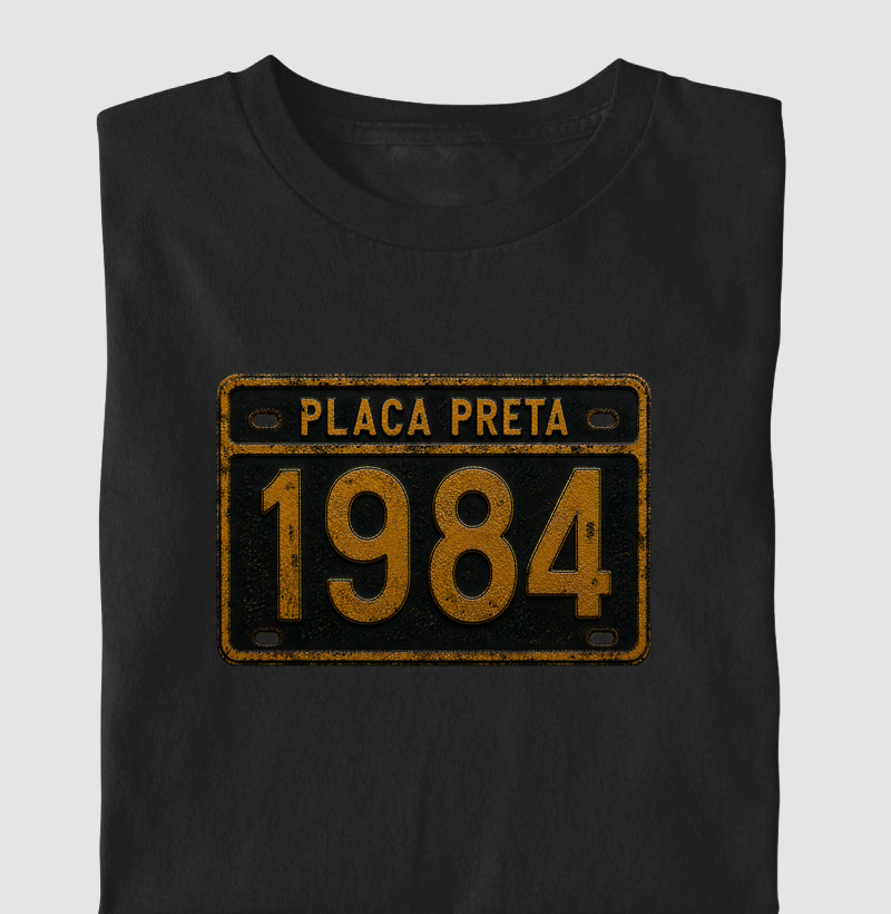 Camkseta Placa Preta 1984