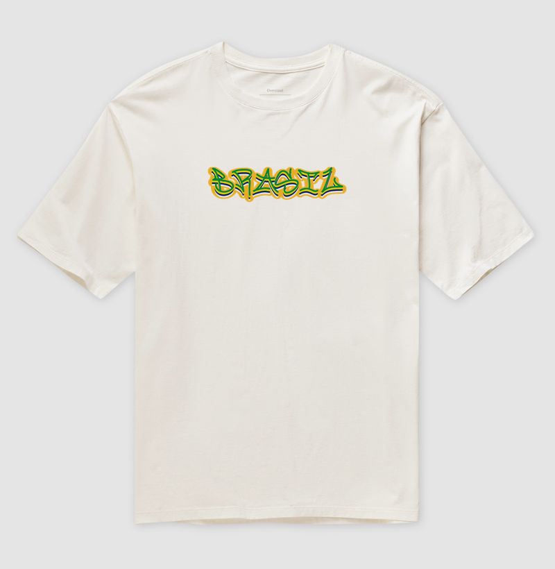 Camiseta Oversized Brasil Grafite