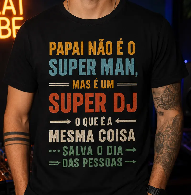 PAPAI NÃO É O SUPERMAN, MAS É UM SUPER DJ