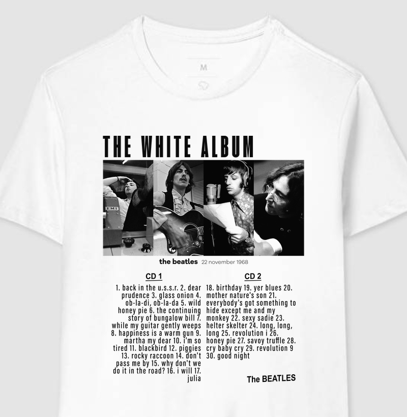 Camiseta White Album CDs White