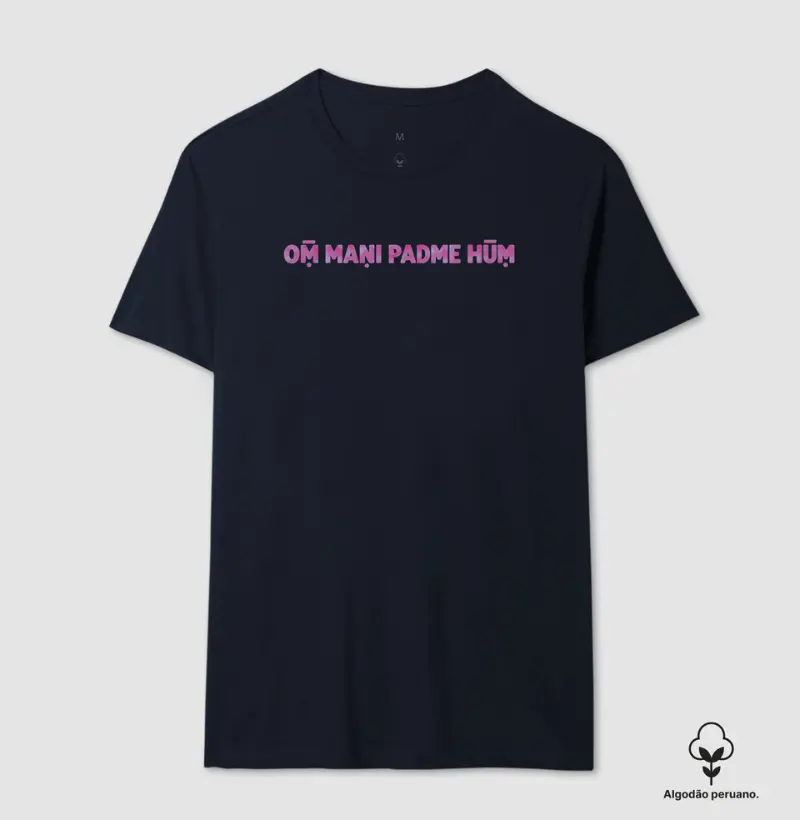 Om Mani Padme Hum - Camiseta Algodão Peruano