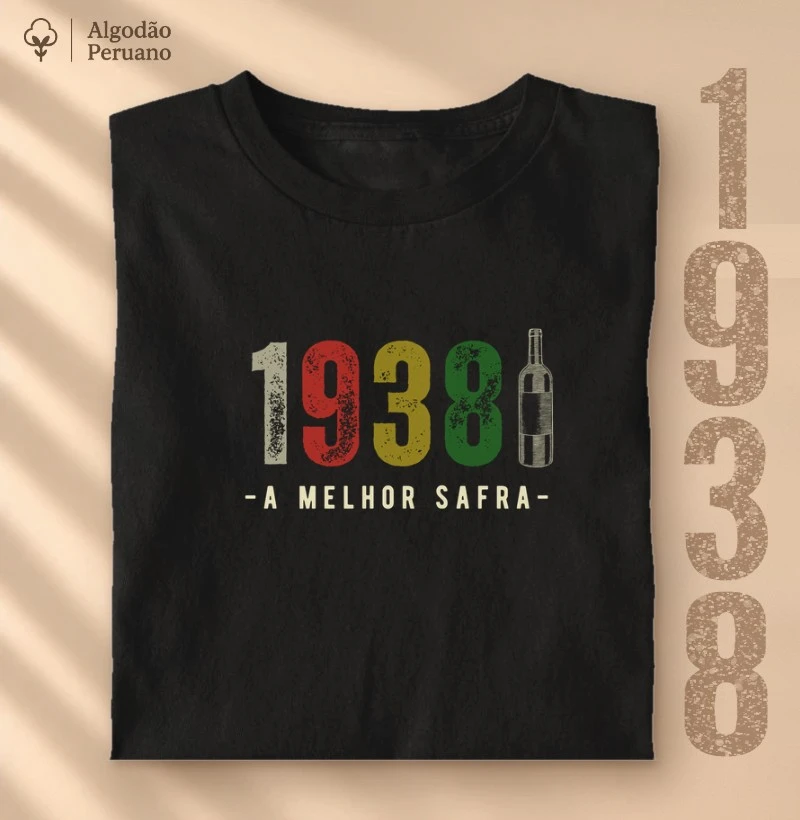 Camiseta A Melhor Safra 1938 - Camiseta Algodão Peruano