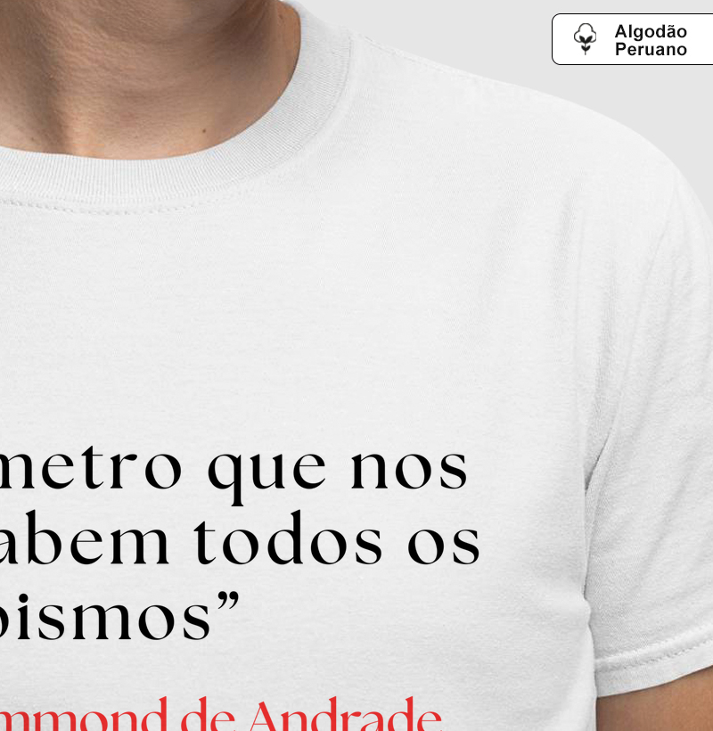 Camiseta em Algodão Peruano Drummond Abismos